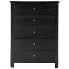 Simple object without textures and materials (with mapping included). Benchcraft Noorbrook Rustic 5 Drawer Chest In Black Finish Walker S Furniture Drawer Chests