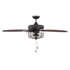 Most ceiling fans have an electrical switch that allows one to reverse the direction of rotation of the blades. Filament Design 52 In Oil Rubbed Bronze Ceiling Fan With Metal Wire Cage Cli Sh027668 The Home Depot