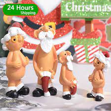 2022 Home Decoration New Year Party Resin Funny Nude Santa Claus Pendant  Christmas Tree Decoration