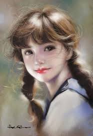 Face portrait 12 By : Lea Chang Taiwanese Softpastel