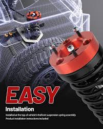 EVIL ENERGY 3" Leveling Lift Kit Compatible with Toyota 2005-2023 Tacoma  2WD/4WD (6 lugs only), 2003-2023 4Runner and 2007-2015 FJ Cruiser, 3 inch  Front Suspension Strut Spacers Red : Buy Online at