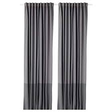 It comes in 52″width by 84″length and 52″width by 63″length. Marjun Blackout Curtains 1 Pair Gray 57x98 Ikea