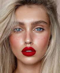 Pin By Lulus On Make Up And Nails Red Lipstick Makeup Red Lip Makeup Blonde Bride