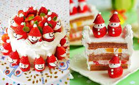 Sprinkle strawberries with 1/2 cup sugar; Wonderful Diy Cute Santa Strawberry Cake