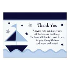Nautical Sailboat Navy Baby Shower Thank You Card Zazzle Com Baby Shower Thank You Cards Baby Shower Thank You Navy Baby Showers