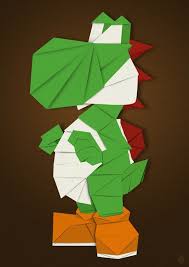 Video Game Origami Origami Yoshi Paper Crafts Origami Origami