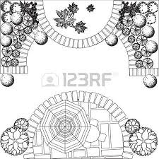 Water Landscaping Plan Of Garden With Plant Symbols Landscape Design Drawings Landscape Drawings Drawing Book Pdf