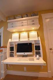 This wall desk brings a contemporary flair to your office space. Robot Check Floating Desk Home Office Design Home