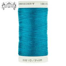 Dark Turquoise Polyester Embroidery Thread