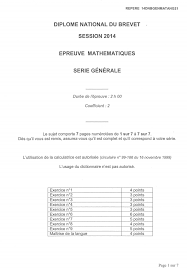 Sujet Maths Washington Brevet 2014 Personalized Items Person