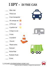 Download the road trip scavenger hunt printable by joining my email list. I Spy Printable For A Car Trip Lucas Loves Cars