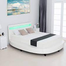 We did not find results for: Lagrima Round Led Bed With 8 Color Changing Led Light Headboard Modern Upholstered Faux Leather Bed Frame 2 8 Inch Solid Wooden Slats Support White Queen Size Buy Online In United Arab Emirates