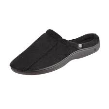 isotoner mens microterry hoodback slippers