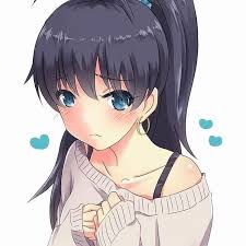 Epingle Par Noor Chan Sur Otakulife Fille Kawaii Cheveux Noirs Yeux Bleus Noir Au Yeux Bleu