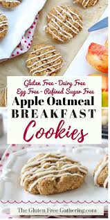 Oatmeal with apple, brown sugar and raisins recipe. Gluten Free Apple Oatmeal Breakfast Cookies Egg Dairy Free With Refined Sugar Free Option The Gluten Free Gathering Sugar Free Breakfast Gluten Free Sugar Free Sugar Free Recipes