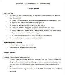 How to write a finance administration officer job description? Financial Manager Job Description 8 Free Word Pdf Format Download Free Premium Templates