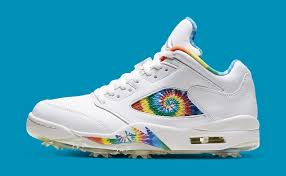 Air Jordan 1 Tie Dye White Black Aurora Green Air Jordan 5 Golf Tie Dye Release Date Cw4205 100 Sole Collector In 2020 Air Jordans Jordan 5 Jordans