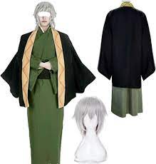 Amazon.com: Fukuzawa Yukichi Cosplay Costume Kimono Fukuzawa Cosplay Bungo  Dogs Uniform Outfit With Wig Halloween : Clothing, Shoes & Jewelry