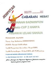 Contoh Brosur Lomba Badminton Ada Lomba