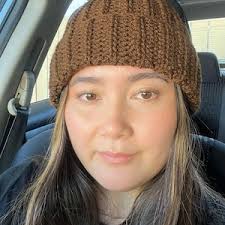 Gorro de crochet con borde doblado