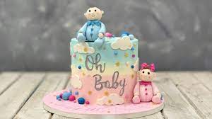 Gender Reveal Cake Youtube Gender Reveal Cake Baby Shower Cakes Baby Reveal Cakes