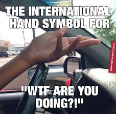 The Only Gesture You Need When Driving A Car Anywhere In The World Very Funny Pics Humor I Laughed Make Me Laugh