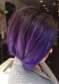 Frisuren Mit Violett Lavendel Flieder Violett Highlights Besten Frisur Stil Dark Purple Hair Hair Styles Purple Hair