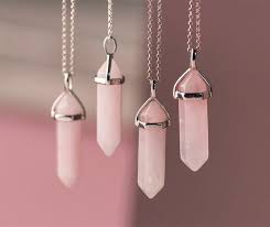 Rose Quartz Crystal Pendulum Healing Crystal Necklace Pink Crystal Quartz Gemstone Pendant Jew In 2020 Crystal Necklace Crystal Necklace Healing Quartz Point Pendant