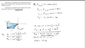 Find The Resultant Force Of The Two 3d Vectors Youtube