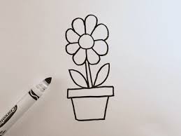 (step 1) draw a circle. How To Draw A Cartoon Flower Easy Drawing For Kids Otoons Net