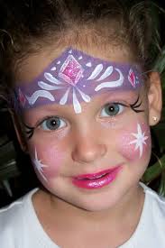 Eiskonigin Prinzessin Elsa Gesicht Make Up Karneval Kinder Schminken Kinderschminken Marienkafer Schminken
