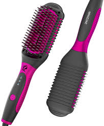 Straight hair is one of the most manageable types of men's hair, able to withstand a lot of styling and be easily tamed. Buy Minizone Hair Straightener Brush 2 In 1 Ionic Straightening Brush With 3 Heat Levels Fast Ceramic Heating Anti Scald Auto Off Safe Easy To Use Straightening Comb For Travel Salon
