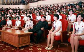 Ri sol ju has not been seen in over eight months with rumours she could have been pregnant or just have fallen out with the north korean leader. Kim Jong Un His Wife Ri Sol Ju And Members Of An All Female Music Group Called The Moranbong Band Watch A Performance At An Event Marking The 70th Anniversary