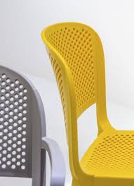Dome Perforated Seat And Back Pedrali Chair Yellow Design Odo Fioravanti Chair Design Decor