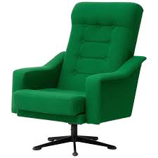 For Sale On 1stdibs Large Swivel Lounge Chair Poland 1970s Recently Reupholstered In Fresh Green Fabric Lightly Used Chair Lounge Chair Reupholster