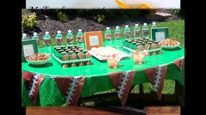 Football 1st birthday banner for football party decorations football theme party monthly milestone… perfect for super bowl sunday, nfl party, college football association party, football or sports themed birthday for kids or adults or baby shower party. Football Themed Party Decorating Ideas Youtube