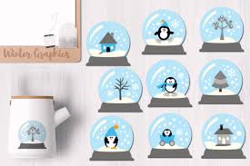 Winter Snow Globes Graphic By Revidevi Creative Fabrica