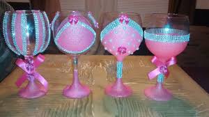 Diy Glitter Wine Glasses With Rhinestone Accent Glitter Wine Glasses Diy Diy Wine Glasses Glitter Wine Glasses