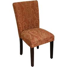 Homepop Classic Parson Red Gold Damask Fabric Dining Chair Dining Chairs Parsons Chairs Fabric Dining Chairs