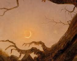 13 3/4 x 17 1/4 in. Caspar David Friedrich Two Men Contemplating The Moon 1825 30 Tutt Art Pittura Scultura Poesia Musica