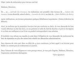Modele de lettre type gratuit : Lettre De Reclamation Pour Travaux Mal Fait Justice Lettre Type