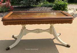 Table has brass tips on feet, like all duncan phyfe style tables. Forever Decorating Duncan Phyfe Coffee Table Coffee Table Antique Coffee Tables Coffee Table Makeover