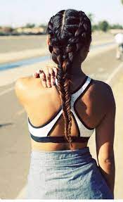 Mix Color Fishtail Sporty Hairstyles Gym Hairstyles Sport Hair