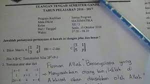 Sekianlah pembahasan seputar soal latihan dan jawaban bahasa inggris unbk dan usbn smp kali ini, semoga bisa bermanfaaat untuk kalian semuanya ya. 5 Jawaban Soal Ujian Ini Bikin Geleng Kepala Baca Nomor 2 Dan 3 Kok Malah Gagal Fokus Tribunnews Bogor