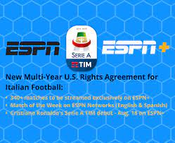 We want to honour the scudetto and give it our all. More Than 340 Serie A Tim Matches Headed To Espn In New Multi Year U S Rights Agreement For Italian Football Espn Press Room U S