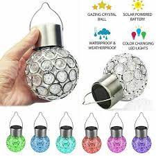 Shop wayfair for the best battery operated hanging light. Led Solar Power Crystal Hanging Ball Lights Colour Changing Solar Energy Lights For Garden Decoration Led Outdoor Solar Lamp Wish