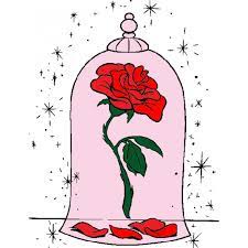 Disegno Di La Rosa Della Bella E La Bestia A Colori Per Bambini Disegnidacolorareonline Com