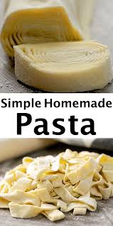 This Simple Homemade Pasta Is Made Without Eggs And Only 2 Ingredients Perfect For Adding To Your Fav Homemade Pasta Homemade Pasta Recipe Easy Homemade Pasta