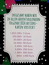 Ikea Adventskalender Mit 2 Aktionskarten Wert Mindestens 10 Euro 2 Stuck Amazon De Kuche Haushalt Ikea Adventskalender Adventkalender Ikea