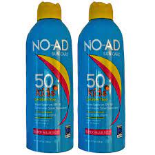 Amazon Com No Ad Kids Continuous Sunscreen Spray Spf 50 8 7 Oz Pack Of 2 Beauty